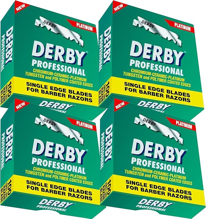 400 Derby Professional Single Edge Razor Blades for straight razor (Four Hundred Pieces)