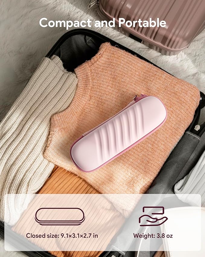 Electric Toothbrush Case for Oral-B Pro/iO/Philips Sonicare, Waterproof Traveling Toothbrush Storage Bag with Mesh Pocket Covers Protection (Pink)