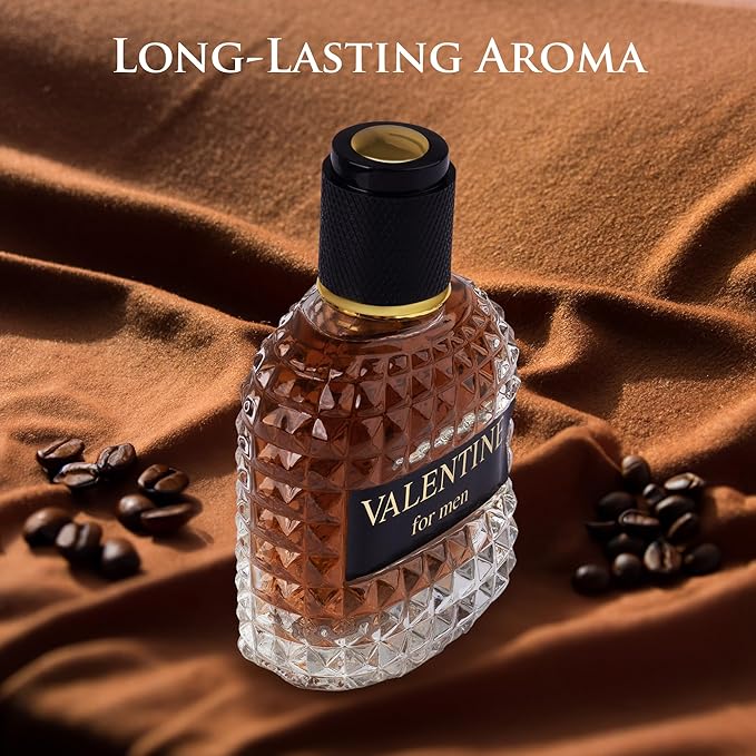 URBAN COLLECTION Valentine for Men Eau De Parfum- Top Notes of Woody & Outdoor - Middle Scent of Roasted Coffee Bean, Chocolate & Hazelnut - Free of Paraben - Elegant 100ml Bottle, Men Parume