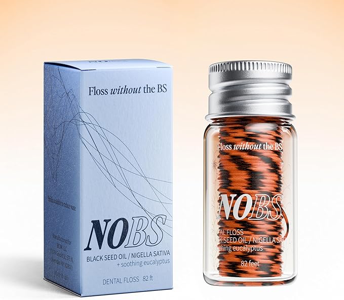 NOBS (No Bad Stuff) Expanding Dental Floss - Nigella Sativa, Eucalyptus, Cruelty-Free, Sustainable Packaging (Pack of 2)