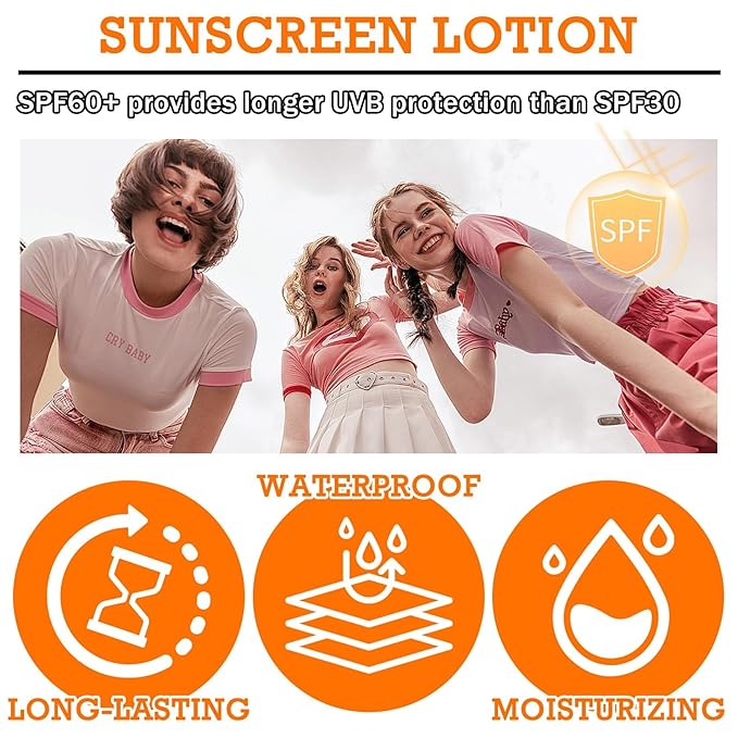 Face Sunscreen Cream SPF60+ PA+++,Travel Size Sunscreen for Face,Lightweight Sun Cream for All Skin Types,Moisturizing Sunblock Long Lasting Non-greasy Facial Moisturizer