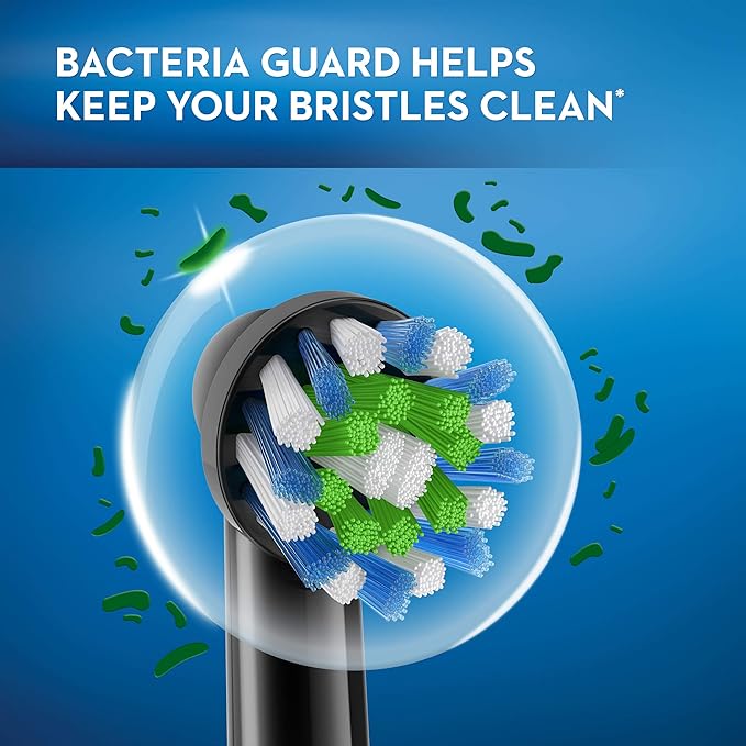 Oral-B CrossAction Electric Toothbrush Replacement Brush Head Refills, Black, 2 Count