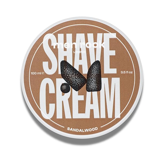 Men Rock Shave Cream - Sandalwood - Mens Shaving Cream - Moisturizing Shaving Foam for Men - Non-Drying Formula - Cruelty-Free - 3.5 oz