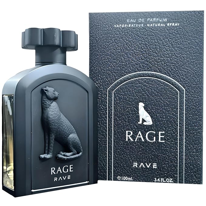 Lattafa Rave Rage – Fruity, Spicy, Woody, Sweet – Eau de Parfum Spray Long-Lasting Fragrance for Unisex, 3.4 Ounce / 100 ml
