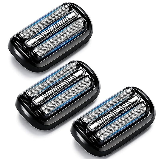 53B Electric Shaver Head Replacement,Compatible with Series 5/6 Shavers foil 5020cs 5018s 5035s 5049cs 5050cs 6020s 6040cs 6075cc,3Pack