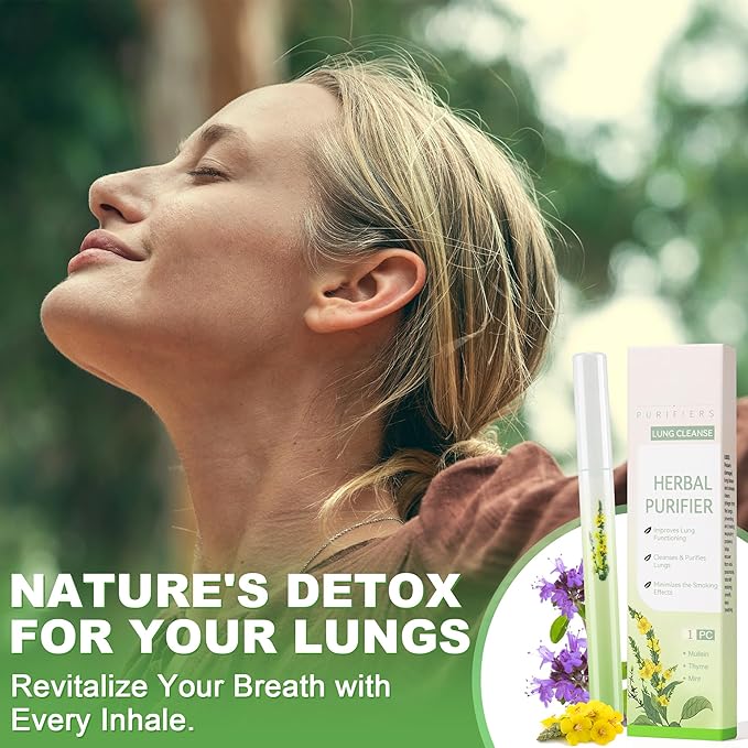 Mullein Herbal Diffuser Pen, Herbal Purifier Pen, Extracts of Mullein, Thyme and Mint for Cleansing Lungs, Oral Air Freshening, 600 Uses Per Stick