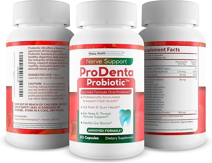 ProDenta Probiotic - Our Best Dental Mouth Probiotics for Bad Breath, Teeth, & Gum Health - Experience Great Oral Health Oral Probiotics Best Super Teeth Probiotic Prodentim Advanced Oral Probiotics