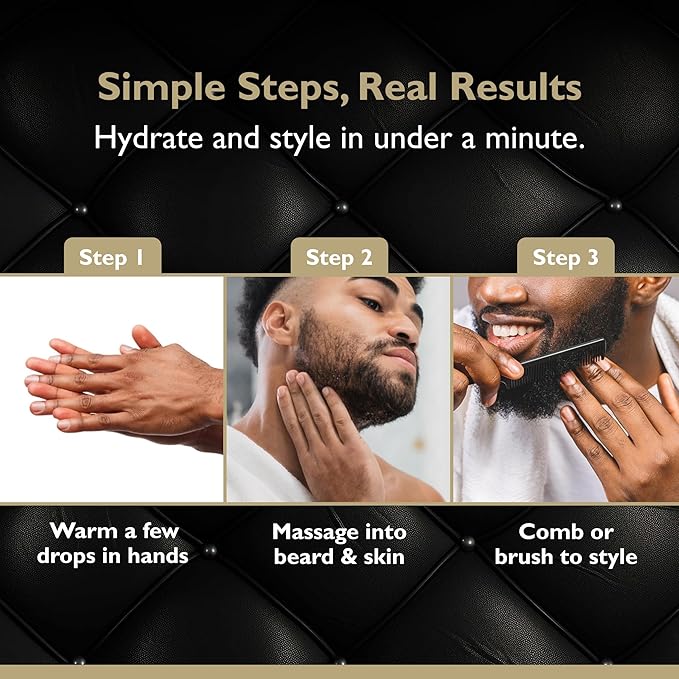 Beard Oil for Men – Hydrating Beard Conditioner & Softener with Sweet Almond & Argan Oils – 2 oz, Saffron Ember