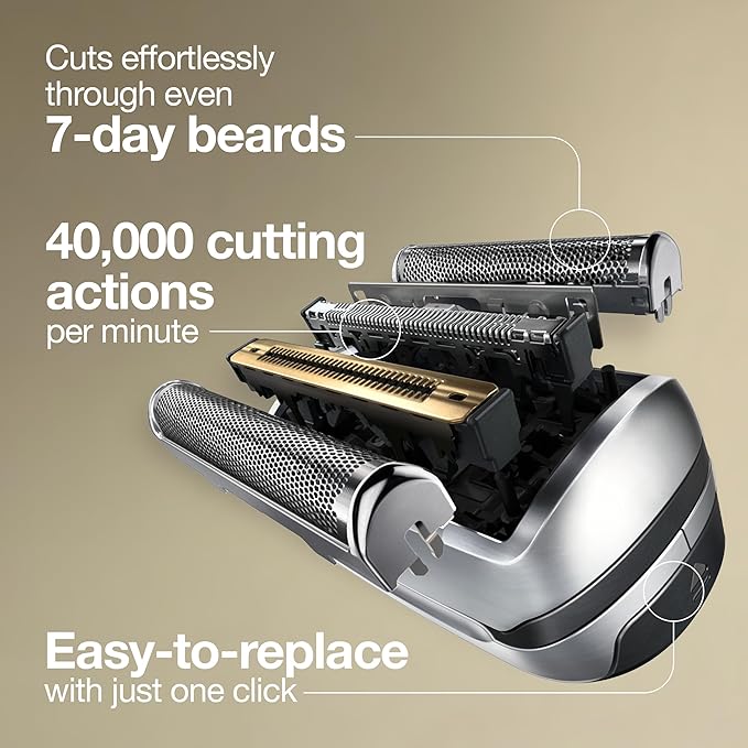 Braun Series 9 Electric Shaver Replacement Head - 92S - Compatible with all Series 9 Electric Razors 9290cc, 9291cc, 9370cc, 9293s, 9385cc, 9390cc, 9330s, 9296cc (Pack of 10)