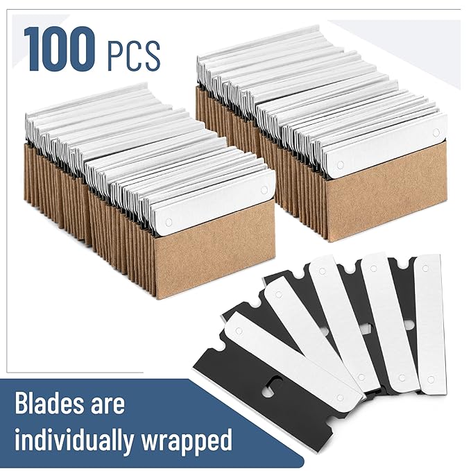 Bates- Single Edge Razor Blades, 100 Pack, Black, Razor Blades Single Edge Blades