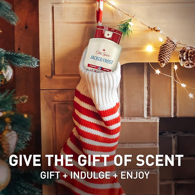 Old Spice Body Wash for Men, Holidudes Holiday Edition, 24/7 Holiday Freshness, Lasting Scent and Rich Lather, Stocking Stuffer, Jacked Frost Frosted Mint Scent, 16 oz