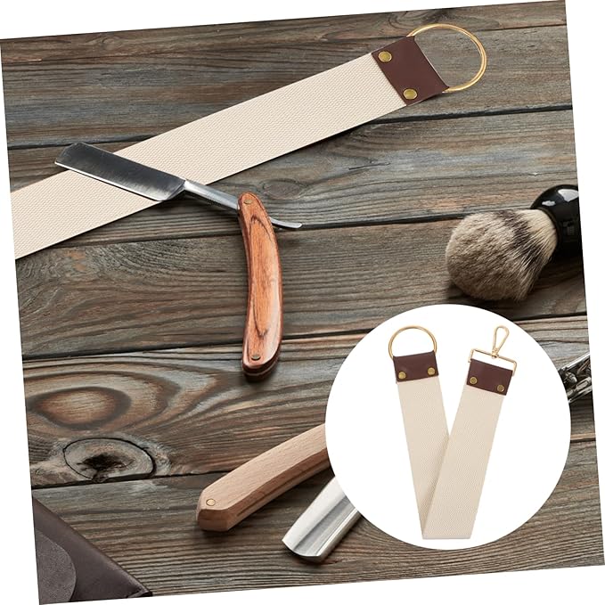 NOLITOY Professional Razor Strop for Sharpening and Polishing Canvas Double-sided Strap for Straight Razors Scissors and Fine Edges Essential Tool for Barbers and Shaving Enthusiasts