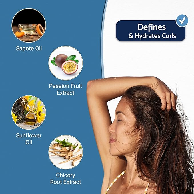 Shampoo Bar for Curly & Wavy hair with Coconut Moisturizing and Conditioning - 2 in 1 - Tropical Scent, 3.53 Oz.
