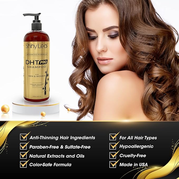 DHT Pro Shampoo Advanced Formula - Made In USA With Procapil And Capixyl, DHT Blockers And Natural Extracts, Anti-Thinning Shampoo for Men and Women, Stimulates Follicles For Thicker Fuller Hair