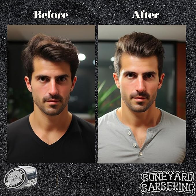 Matte Hair Wax Pomade, Water Based Styling Clay Pomade for All Hair Types Hair Paste for Men with No Shine Natural-Looking Hairstyle, Long-Lasting, Strong & Flexible Hold, 4 Oz