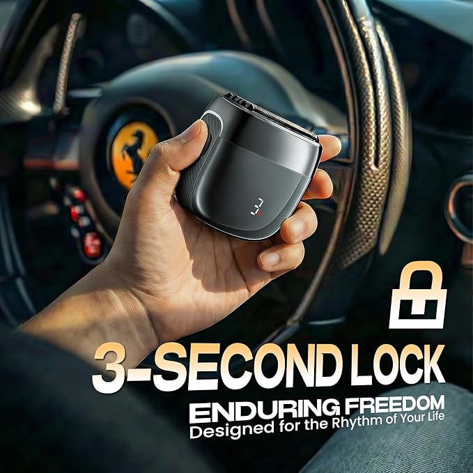 Electric Foil Shaver for Men: 5-Blade System, IPX8 Waterproof, LED Display with 2 Speeds, USB-C Fast Charge, Magnetic Guard & Brush, Travel Lock,Valentines Day Gifts for him, Gray