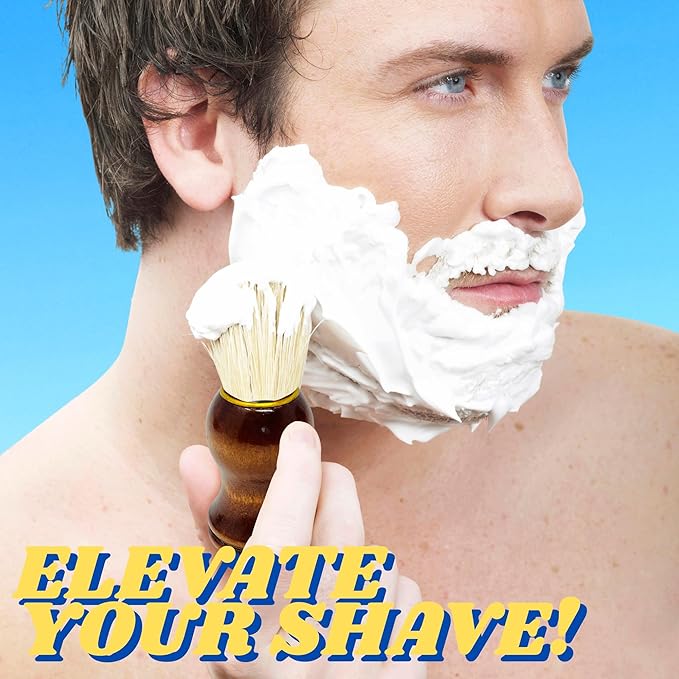 G.B.S GENTS Men's Wood Shaving Bowl & Shave Brush Set – Premium Shaving Kit with Stand, Synthetic Shave Brush & Signature All Natural Soap – Grooming Gift for Men,Wet Shaving Essentials