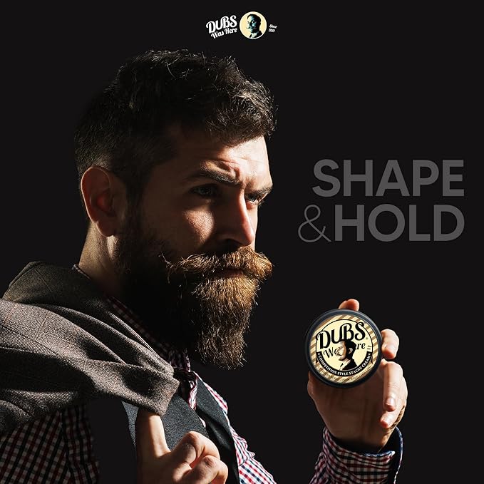Mustache Wax Strong Hold | Competition Style Firm Stache Wax | Non-Greasy Grooming Gift for Men | Natural Lavender Scent Scent | 1 oz Tin | Made in USA