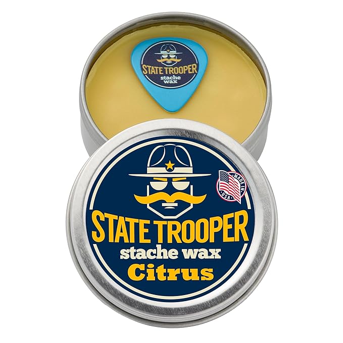 Mustache Wax - Medium Hold - Citrus Scent - Two Ounce Tin