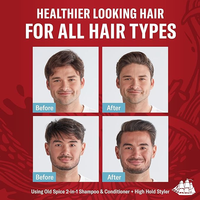 Old Spice Krakengard 2-in-1 Shampoo & Conditioner for Men, Healthier, Fuller, More Moisturized Looking Hair, 13.5 Fl Oz Each (Pack of 6)