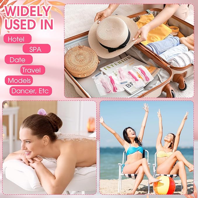 24 Pcs Sensitive Women's Disposable Razors Bulk 3 Blade Sensitive Skin Disposable Razors for Women Individually Packaged Travel Size Toiletries Ideal for Hotel Travel Donate Daily Use