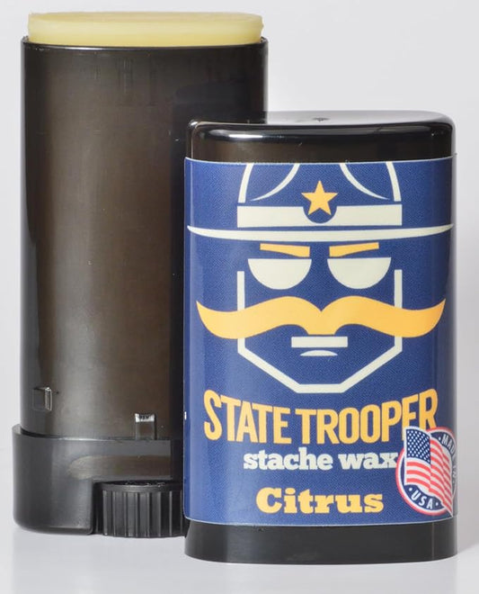 Mustache Wax - Medium Hold - Citrus Scent - 0.5 oz Twist-Up Oval Tube