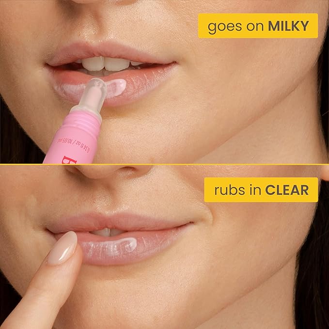 Burt’s Bees Stocking Stuffers, Lip Milk, Daily Lip Moisturizer, Sweet Strawberry, Vitamin Enriched Moisturizing Lip Balm with Almond Milk and Jojoba Oil, Hydrating for Softer Lips, 1 Tube, 0.34 Fl Oz
