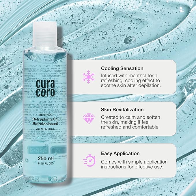 Curacoro Post Wax Gel for After Wax Care | Refreshing, Soothing Gel to Revitalize & Calm Skin After Waxing Treatment