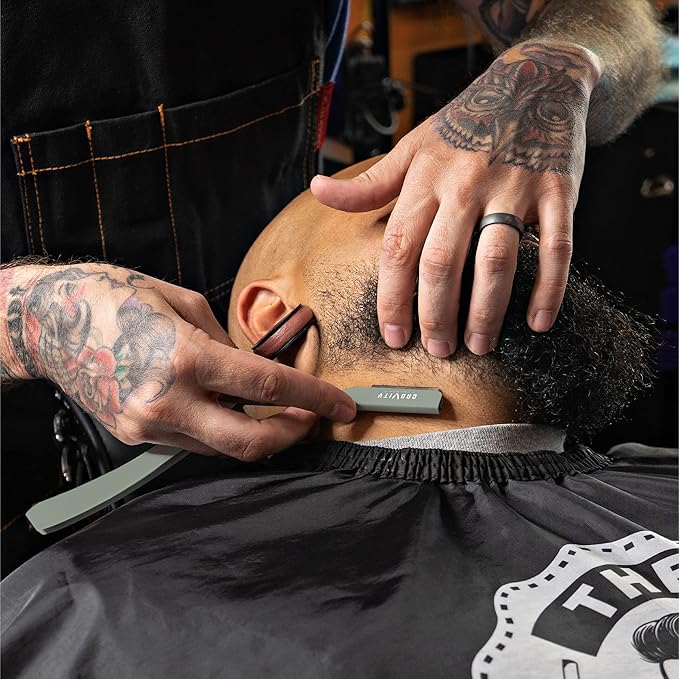 GRAVITY RAZORS Professional Straight Razor Kit – Ultra Exposure, Includes 10 Premium Blades, 2mm Exposed, Mint