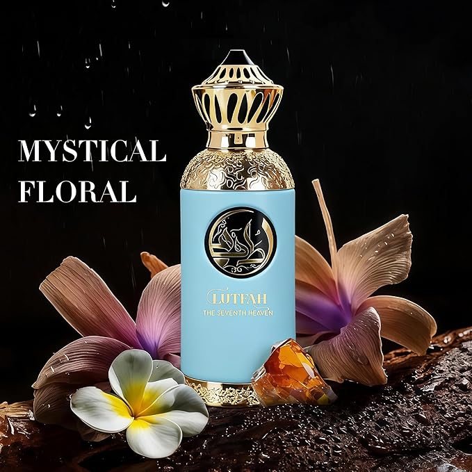 Lutfah Seventh Heaven Luxury Cologne for Men - Sicilian Bergamot,White Amber,Vetiver-80ml Eau de Parfum - Long Lasting - Versatile Signature - Elite Gift