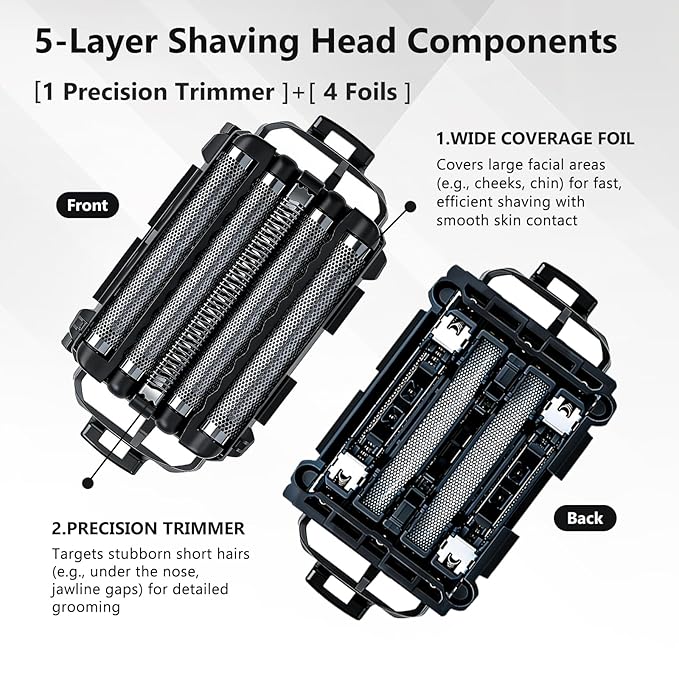 WES9032P Shaver Replacement blades for Panasonic arc 5 Shaver Replacement Foil and Inner Blade Set,Compatible with Panasonic ARC5 shavers:ES-LV97-K,ES-LV67-K,ES-LV95-S,ES-LV65-S (1 Pack)