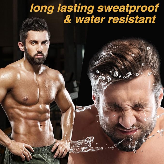 Beard Pencil Filler For Men, 4 Tip Facial Hair Pen Kit With Brush - Mustache Repair & Shaping Tool, Enhances Hair (BROWN)