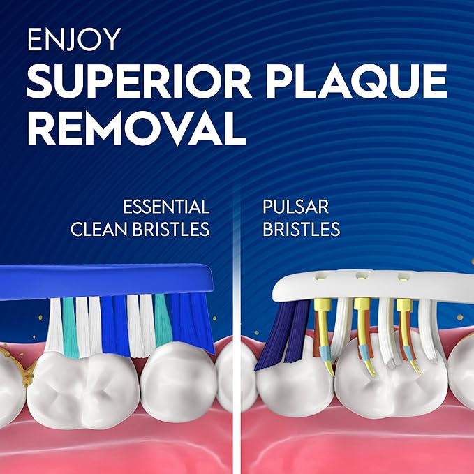 Oral-B Pro-Health Pulsar Battery Toothbrush, Soft, Blue , 2 Count (Pack of 1)