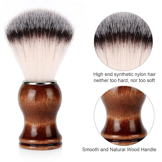 SANWA Deluxe Shaving Kit for Men,Stainless Steel Shaving Razor&Brush Stand Holder Soap Bowl Shave Brush Kit,Boyfriend Husband Dad Birthday Fathers Day for Him