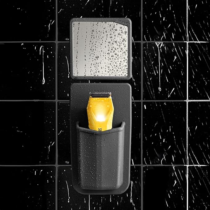 TOOLETRIES The Shearer - Groin & Body Hair Trimmer for Men, Electric Shaver for Pubic Hair, Balls, Groin, Chest, Legs, Waterproof Wet/Dry Clippers, Rechargeable, Bonus Shower Kit - Yellow