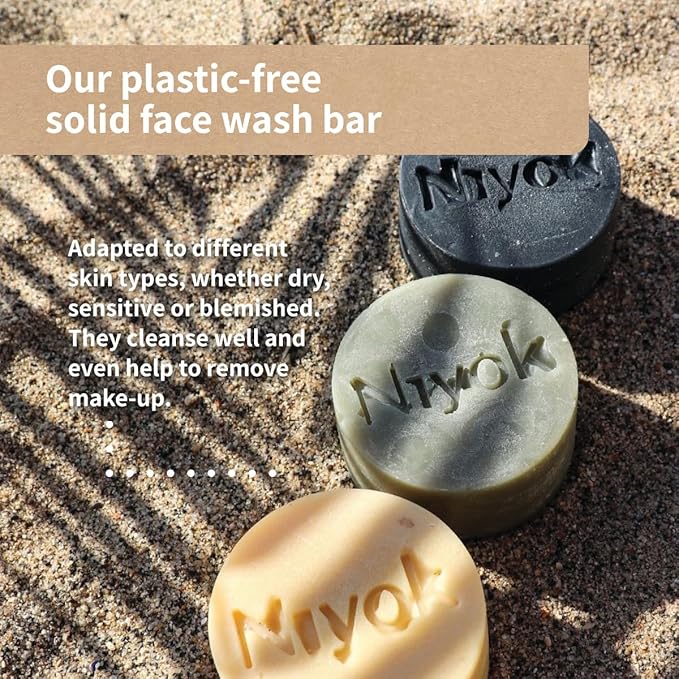 Natural Cosmetics Solid Moisturizing Face Wash Bar, For Normal to Sensitive Skin, Patchouli Scent, 80g