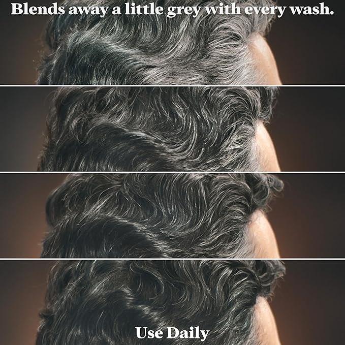 Just for Men Control GX Grey Reducing Shampoo, Gradual Hair Color with Keratin for Stronger Thicker and Healthier Looking Hair, 6 Fl Oz - Pack of 2