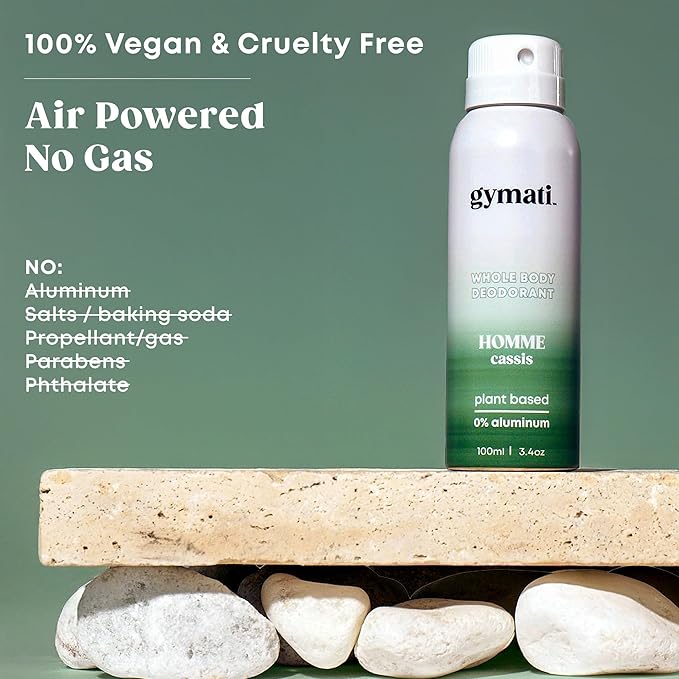 Gymati Fitness Body Deodorant Spray Aluminum Free - Men - Pack of 2