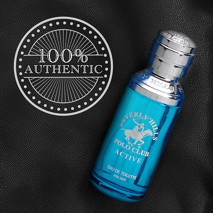 Beverly Hills Polo Club ACTIVE - Cologne for Men with Notes of Citrus - Fresh & Sporty Fragrance Scent - Eau De Toilette Spray 3.40fl.oz / 100ml