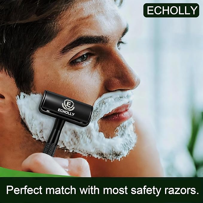 Wet shaving kit Men's Travel - Essential Shaving Brush Set - with Shaving Brush, Sandalwood Scented Shave Soap, High - Quality Zinc-Alloy Razor, Travel Bag & Gift Box