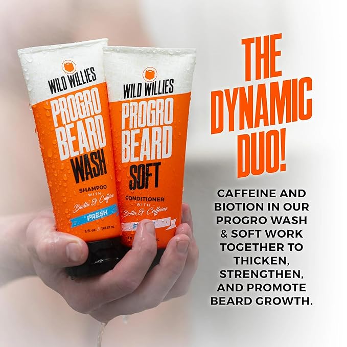 Wild Willies Beard Conditioner for Men - with Biotin & Caffeine for Soft, Healthy Growth - Made in USA - Now Larger at 5 oz Tube at Same Price - Great Beard Softener for Men Coarse Hair (Pack of 2)