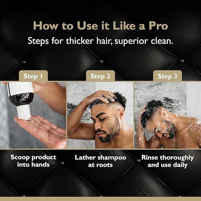 Thickening Shampoo – Volumizing and Strengthening Formula with Aloe Vera & Pro-Vitamin B5 11.83 oz (1-pack, Saffron Ember)