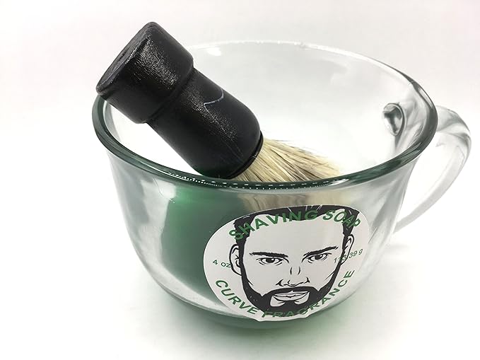 Shaving soap and brush set 4 oz Curve Type fragrance