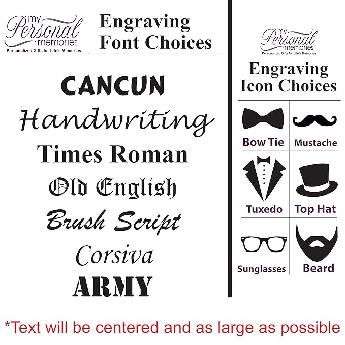 My Personal Memories Custom Engraved Wooden Beard and Mustache Comb - Personalized Grooming Wood Brush Gift with Dual Action Teeth for Men, Guys, and Him