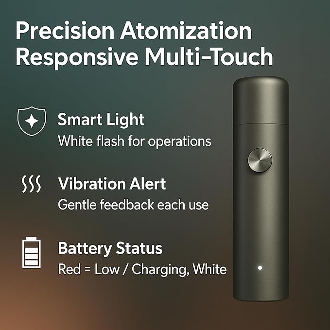 Smart Electric Oral Spray, Portable Electric Breath Spray & Rechargeable Mouth Spray with 4 Pods (2 Flavors: Lychee & Cucumber), Instant Fresh Breath in 3s, Alcohol& Sugar Free (Dark Grey)