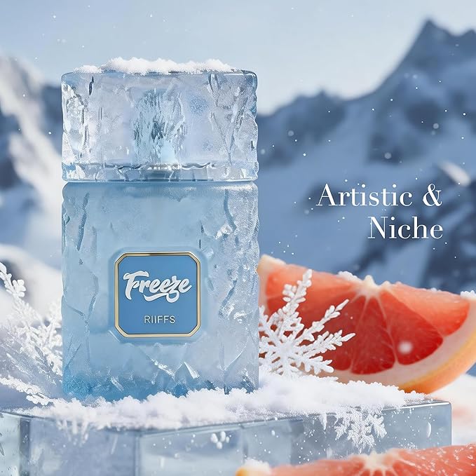 Men’s Eau de Parfum, Icy Fresh Citrus Cologne for Men with Mint and Cedar Notes, Long Lasting, 3.4 Fl Oz (100ml)