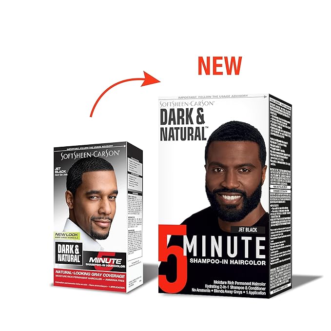 SoftSheen-Carson Dark & Natural 5 Minute Shampoo-In Haircolor, Jet Black
