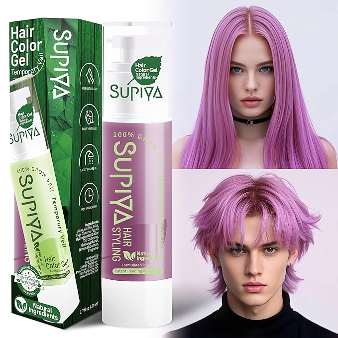 Temporary Hair Color - Washable Hair Wax for Men and Women, All-Day Hold Disposable Hair Wax for Party, Cosplay & Daily (Orchid Color #73)