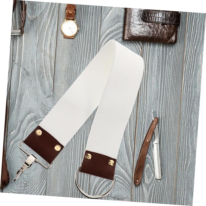 Dual Layer Canvas Razor Strop for Straight Razor Sharpening Professional Barber Shaving Belt for Home Barbershop Use Enhances and Comfort