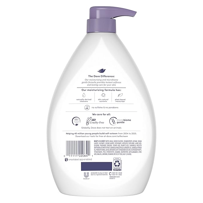 Dove Relaxing Body Wash Pump Calms & Comforts Skin Lavender Oil and Chamomile Effectively Washes Away Bacteria While Nourishing Your Skin 34 oz 3 Count